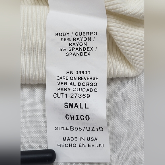 Democracy Cream Tan Crochet Ribbed Bohemian Tank Top Stretch Size Small - Picture 9 of 10